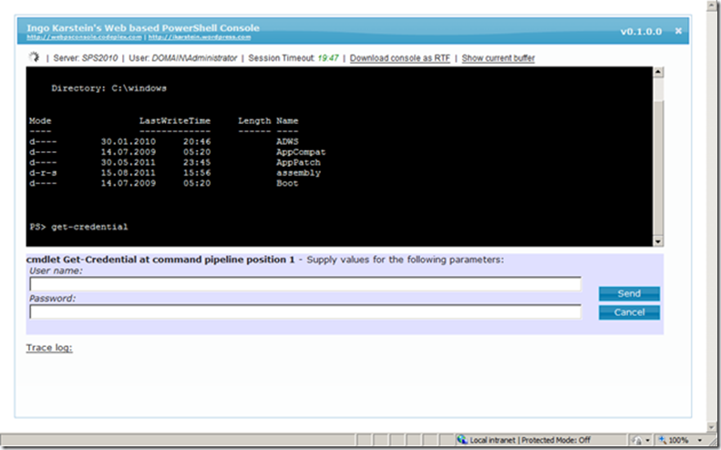 “WebPSConsole”: Web based PowerShell Console (A new project on Codeplex ...