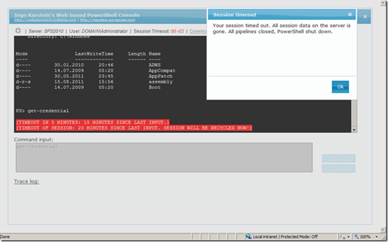 “WebPSConsole”: Web based PowerShell Console (A new project on Codeplex ...