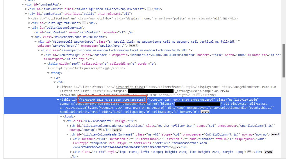 sharepoint 2013 user information list url